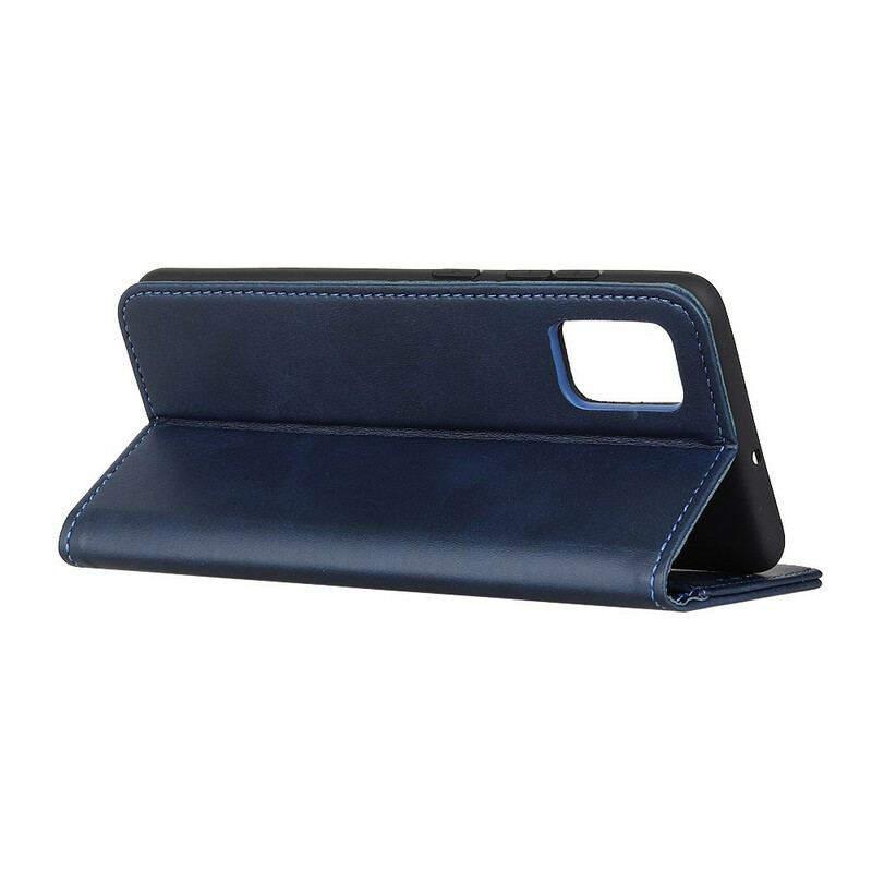 Capa De Celular Para Samsung Galaxy A41 Flip Couro Rachado