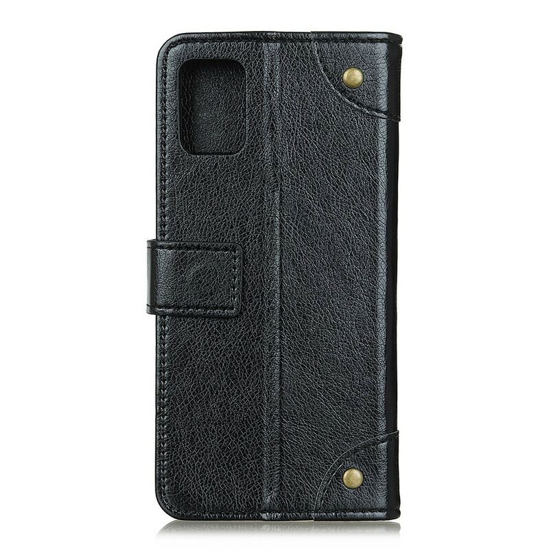 Capa De Celular Para Samsung Galaxy A41 Flip Estilo De Couro Nappa