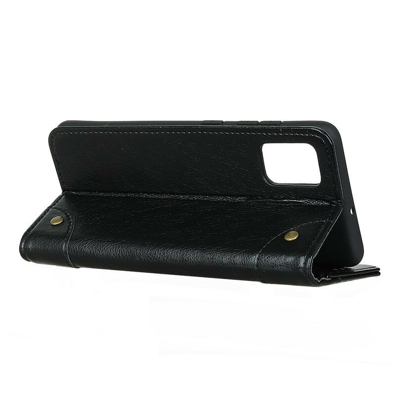 Capa De Celular Para Samsung Galaxy A41 Flip Estilo De Couro Nappa