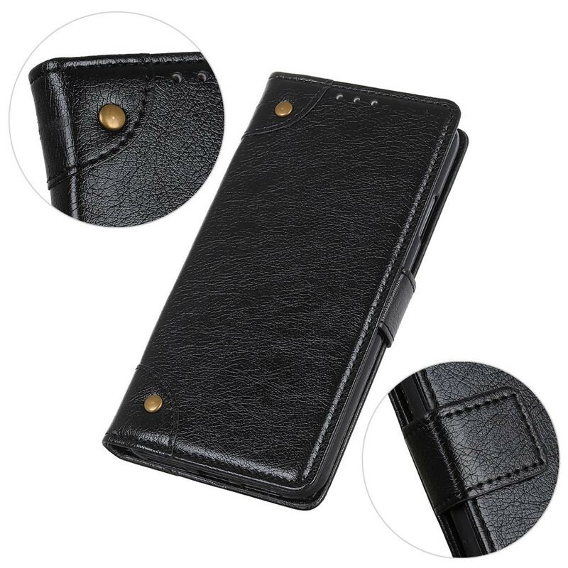 Capa De Celular Para Samsung Galaxy A41 Flip Estilo De Couro Nappa