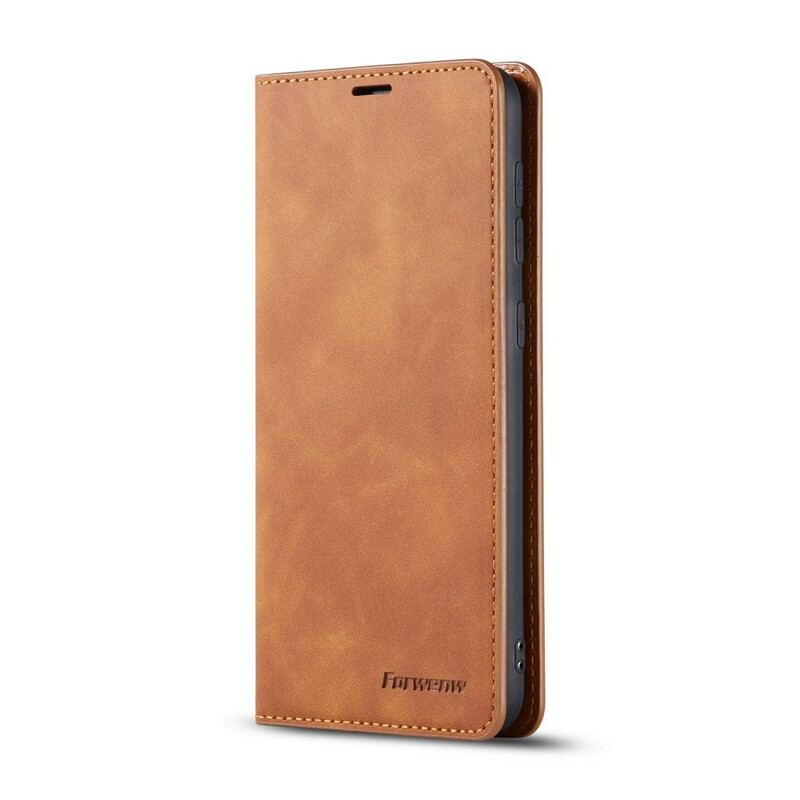 Capa De Celular Para Samsung Galaxy A41 Flip Forwenw Efeito Couro