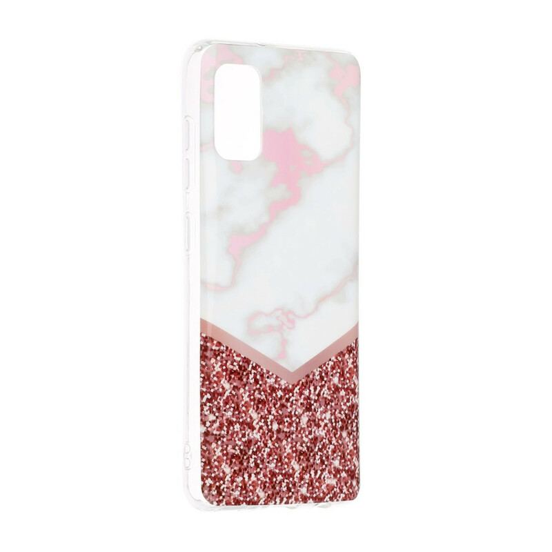 Capa De Celular Para Samsung Galaxy A41 Variação De Geometria De Mármore