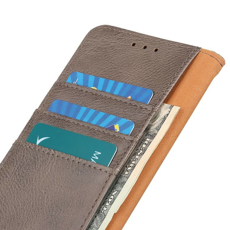Capa De Couro Para Samsung Galaxy A41 Imitação De Couro Khazneh