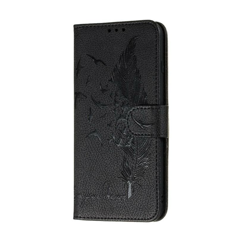 Capa De Couro Para Samsung Galaxy A41 Couro Sintético Viva O Seu Sonho