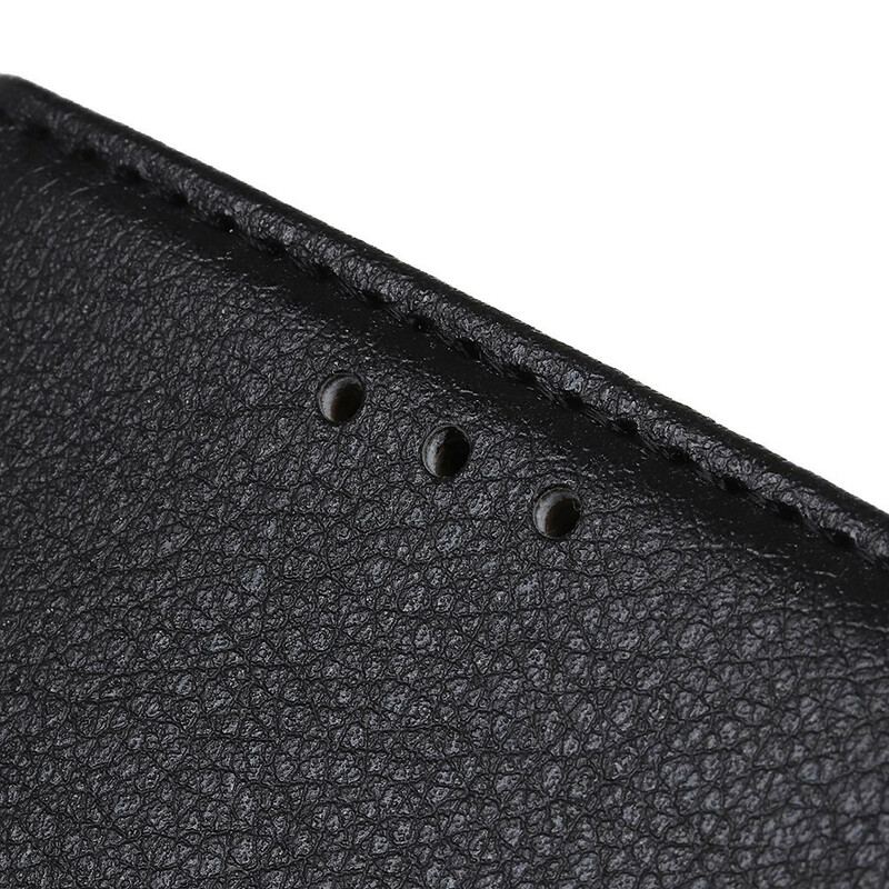Capa Em Pele Para Samsung Galaxy A41 Couro Sintético De Lichia Premium