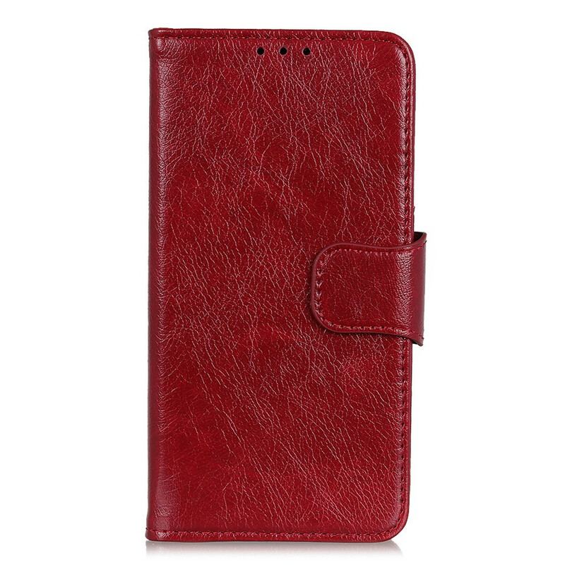Capa Flip Para Samsung Galaxy A41 Couro Napa Rachado
