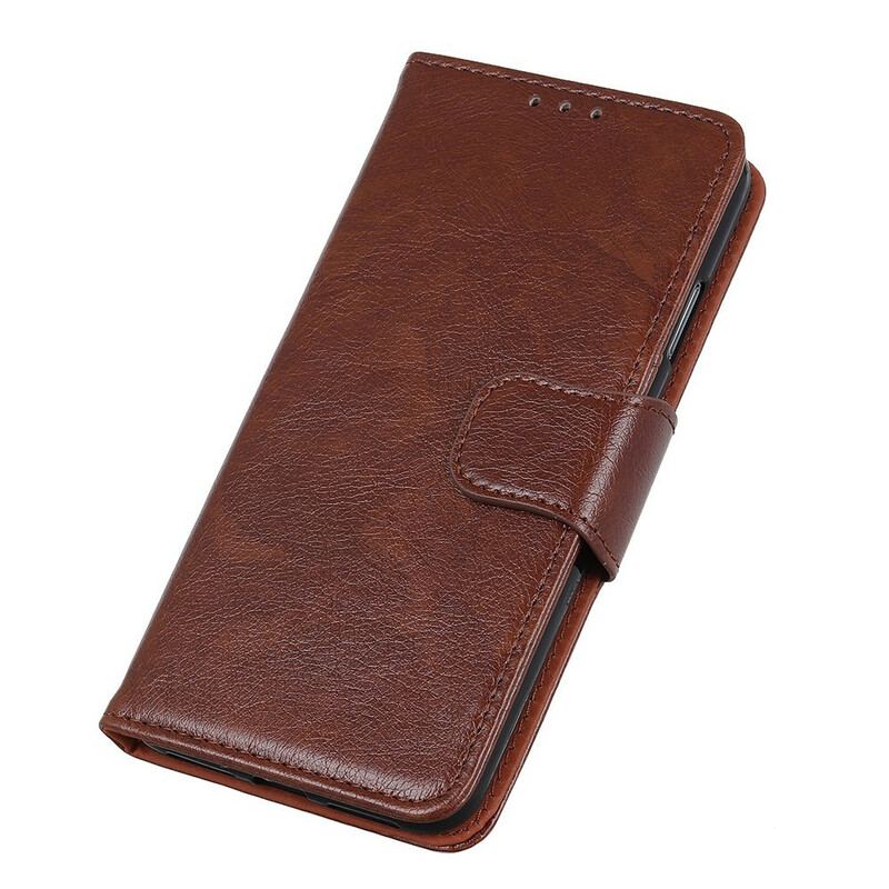 Capa Flip Para Samsung Galaxy A41 Couro Napa Rachado