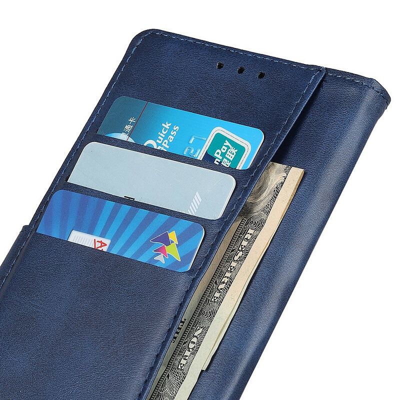 Capa Flip Para Samsung Galaxy A41 Efeito De Couro Fosco Retrô