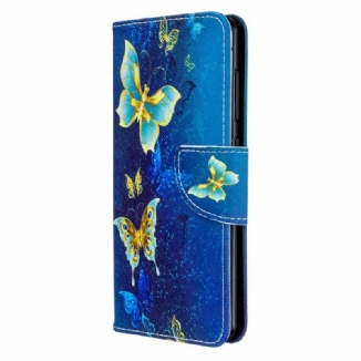 Capa Folio Para Samsung Galaxy A41 Borboletas Reis