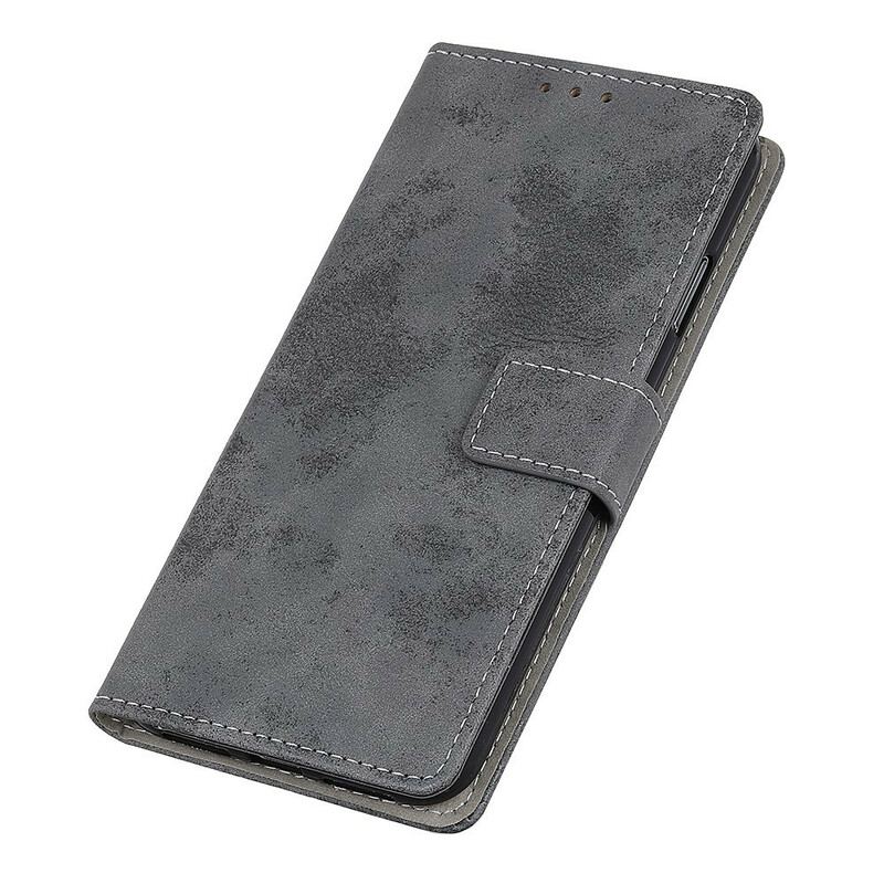 Capa Folio Para Samsung Galaxy A41 Efeito Couro Vintage