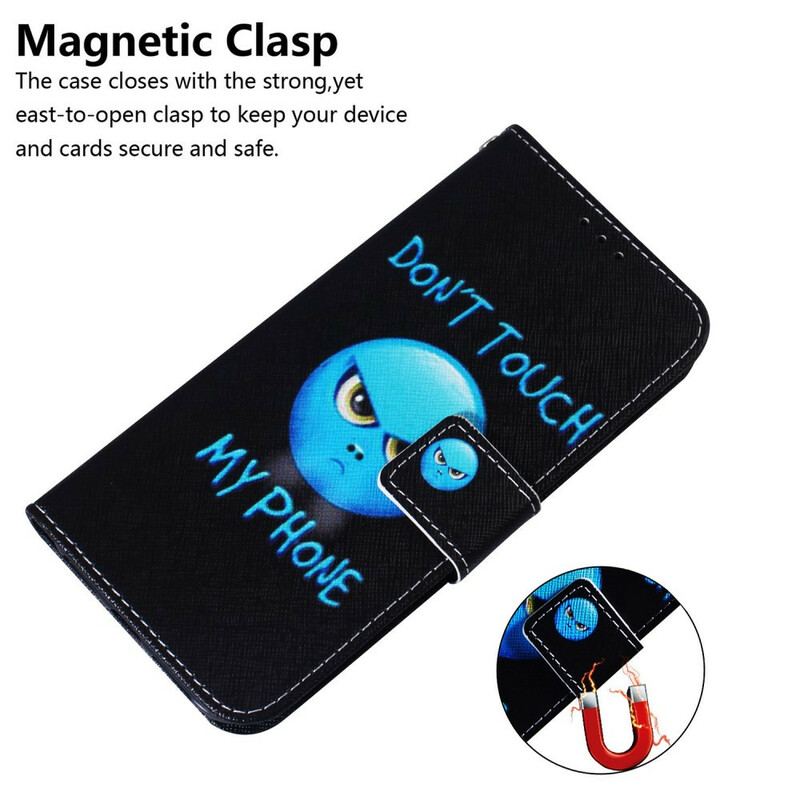 Capa Folio Para Samsung Galaxy A41 Emoji Telefone