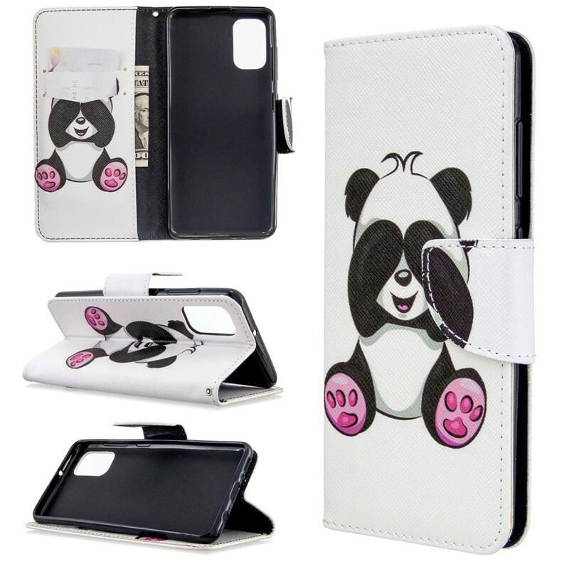 Capa Folio Para Samsung Galaxy A41 Panda Divertido