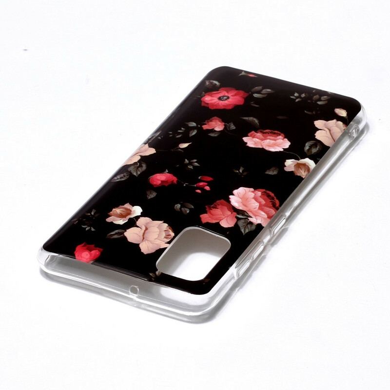 Capa Para Samsung Galaxy A41 Série Floral Fluorescente
