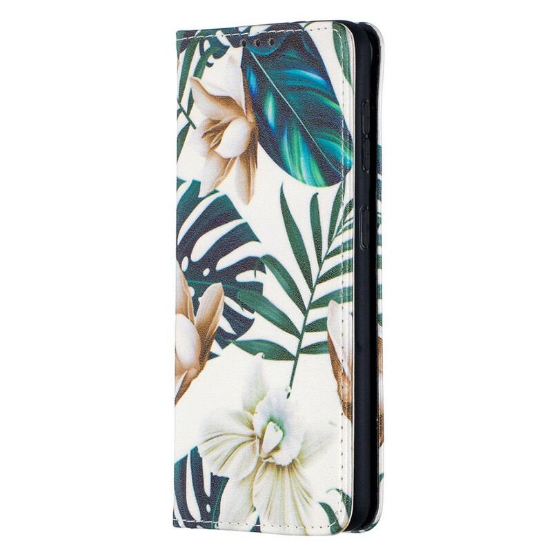 Capa De Celular Para Samsung Galaxy S21 5G Flip Folhas