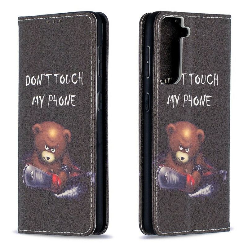 Capa De Celular Para Samsung Galaxy S21 5G Flip Urso Perigoso