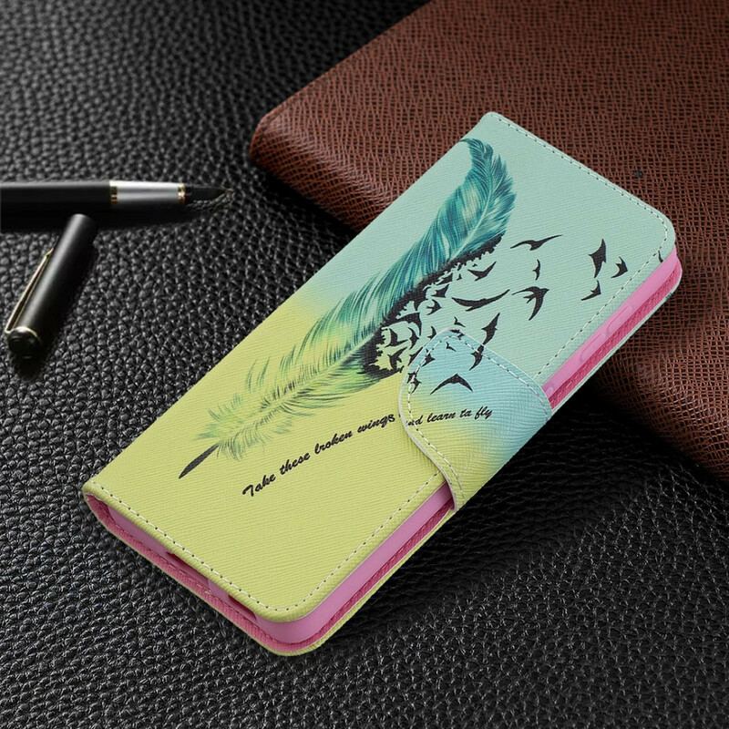 Capa De Couro Para Samsung Galaxy S21 5G Aprender A Voar