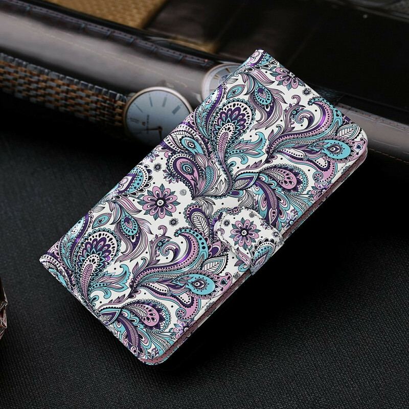 Capa De Couro Para Samsung Galaxy S21 5G Renda Chique