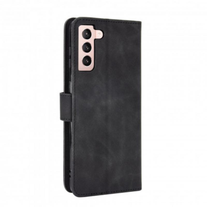 Capa De Couro Para Samsung Galaxy S21 5G Toque De Pele