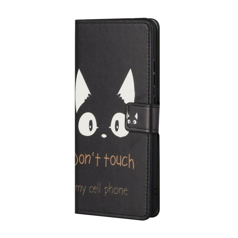Capa Em Pele Para Samsung Galaxy S21 5G Não Toque No Meu Celular