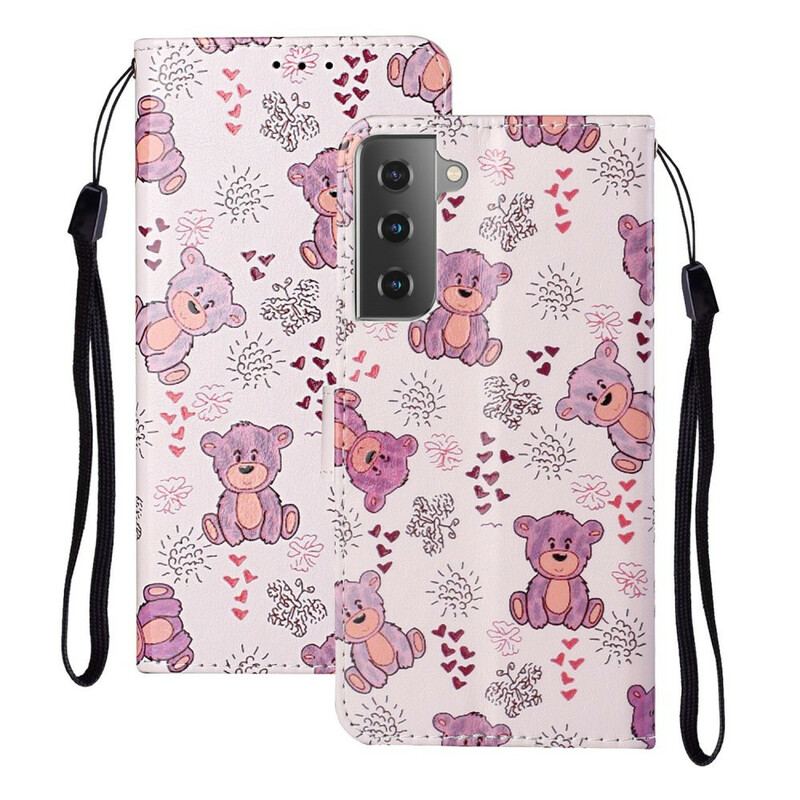 Capa Flip Para Samsung Galaxy S21 5G Apenas Ursos