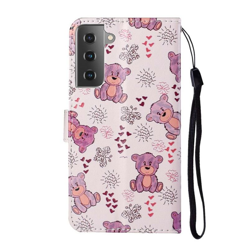 Capa Flip Para Samsung Galaxy S21 5G Apenas Ursos