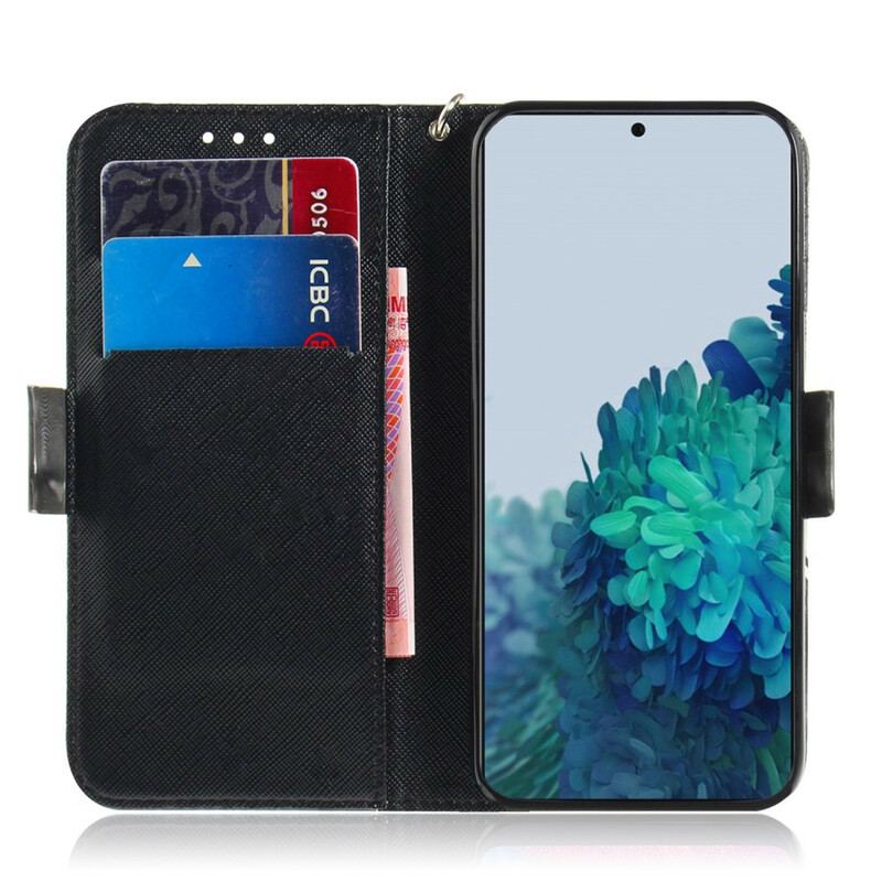 Capa Flip Para Samsung Galaxy S21 5G De Cordão Animais De Safári Tanga