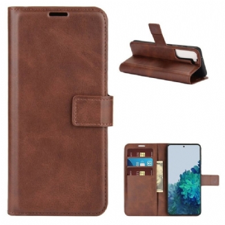 Capa Flip Para Samsung Galaxy S21 5G Couro Sintético Fino