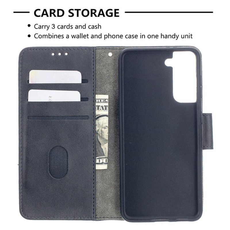 Capa Flip Para Samsung Galaxy S21 5G Efeito Clássico De Pele De Crocodilo