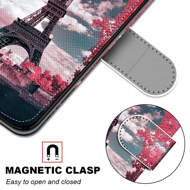 Capa Flip Para Samsung Galaxy S21 5G Paris Em Flor