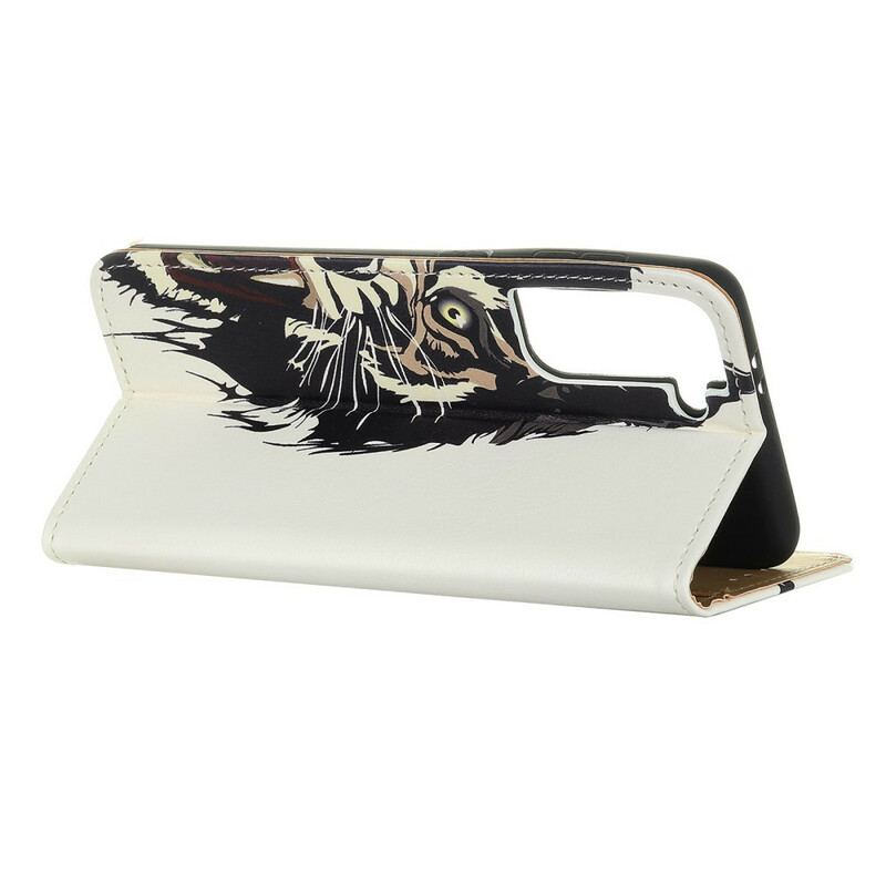 Capa Flip Para Samsung Galaxy S21 5G Tigre Feroz