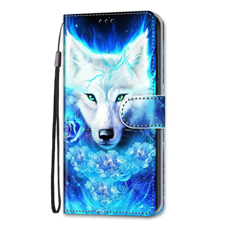 Capa Folio Para Samsung Galaxy S21 5G Lobo Mágico