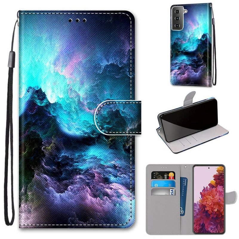 Capa Folio Para Samsung Galaxy S21 5G Natureza Misteriosa