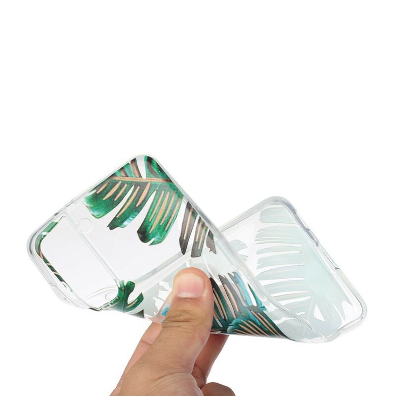 Capa Para Samsung Galaxy S21 5G Folhas Verdes Sem Costura