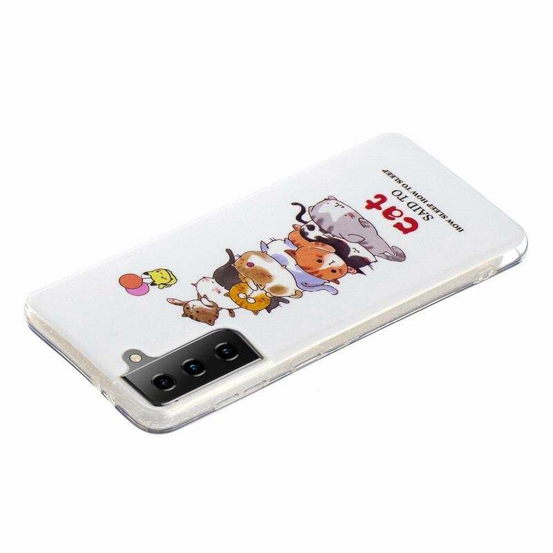Capa Para Samsung Galaxy S21 5G Gatos Fluorescentes