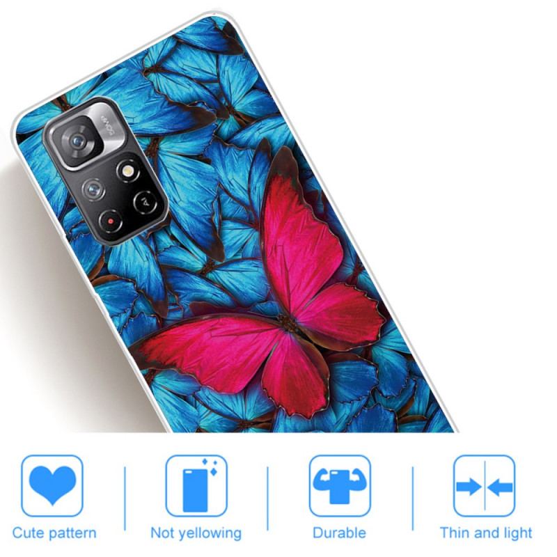 Capa De Celular Para Poco M4 Pro 5G Borboletas Selvagens