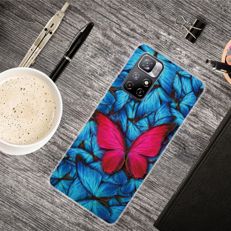 Capa De Celular Para Poco M4 Pro 5G Borboletas Selvagens