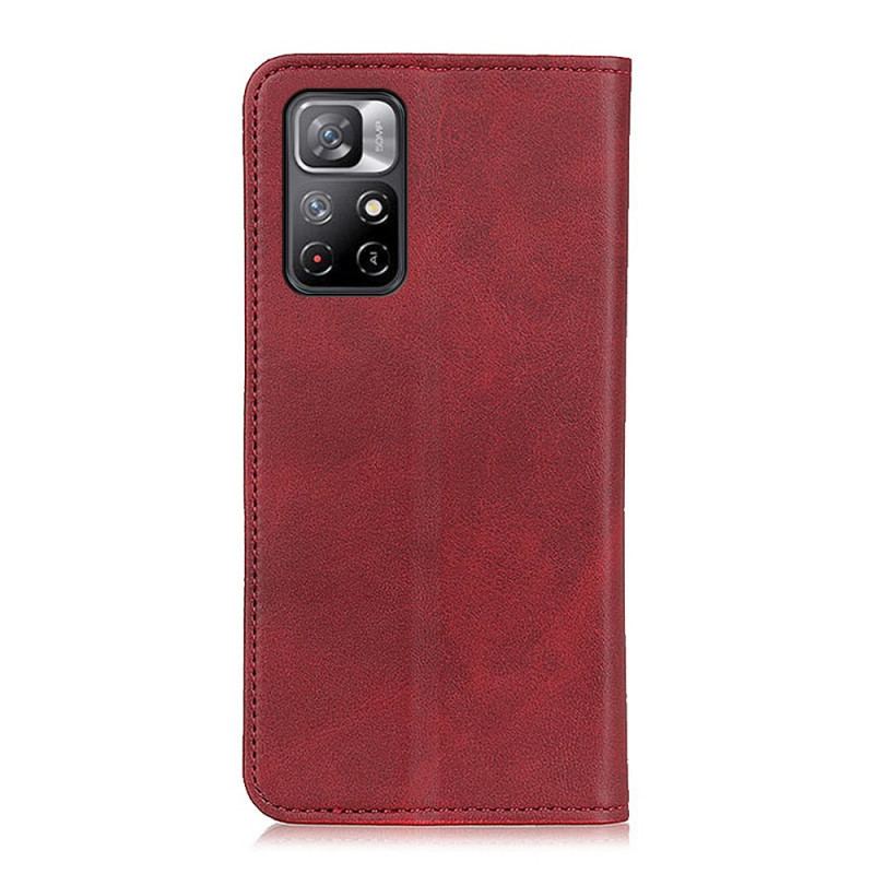 Capa De Celular Para Poco M4 Pro 5G Flip Couro Rachado