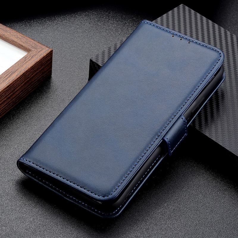 Capa De Couro Para Poco M4 Pro 5G Flip Aba Dupla