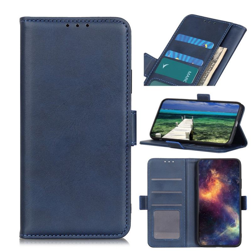 Capa De Couro Para Poco M4 Pro 5G Flip Aba Dupla