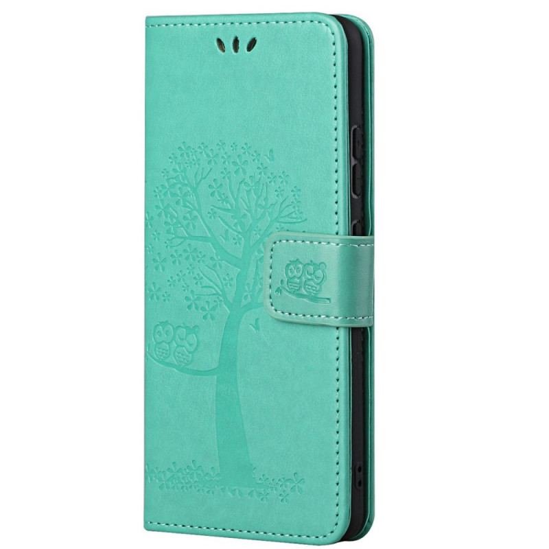 Capa Flip Para Poco M4 Pro 5G De Cordão Tanga E Corujas
