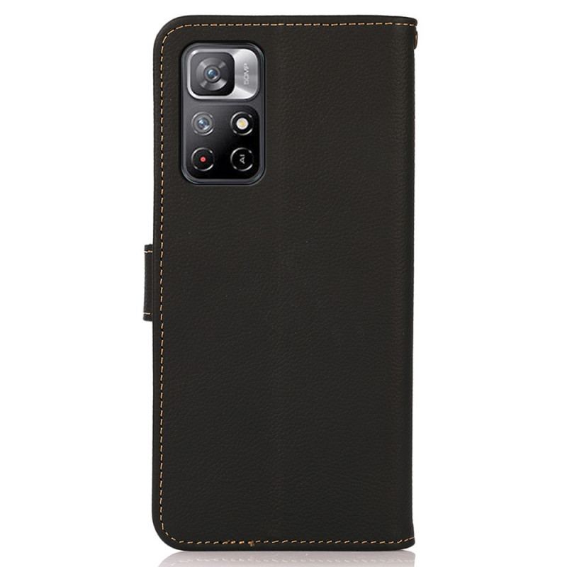 Capa Flip Para Poco M4 Pro 5G Couro Khazneh