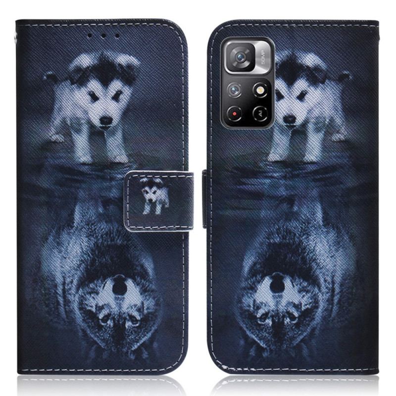 Capa Flip Para Poco M4 Pro 5G Ernesto O Lobo