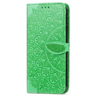 Capa Flip Para Poco M4 Pro 5G Folhas Tribais