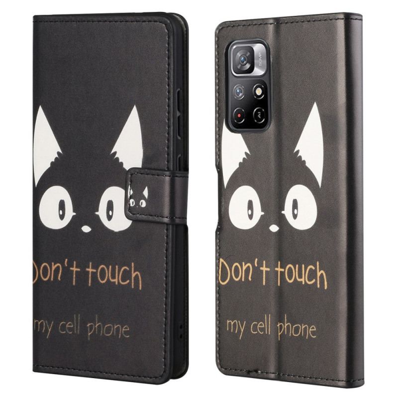Capa Flip Para Poco M4 Pro 5G Não Toque No Meu Celular