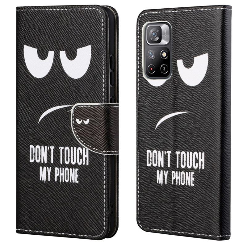 Capa Flip Para Poco M4 Pro 5G Não Toque No Meu Telefone