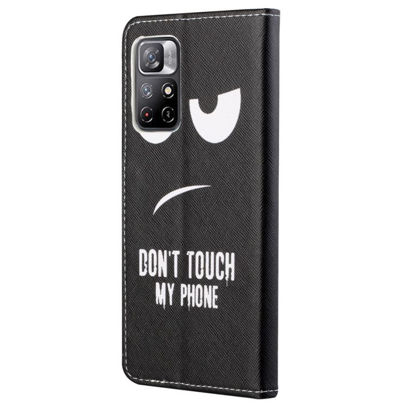 Capa Flip Para Poco M4 Pro 5G Não Toque No Meu Telefone