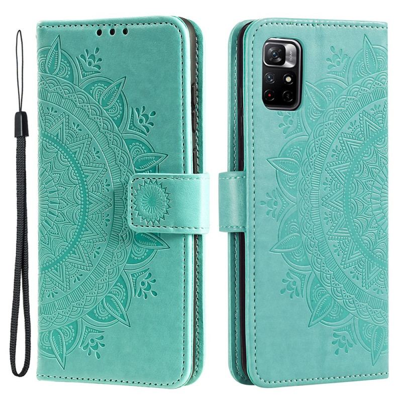 Capa Folio Para Poco M4 Pro 5G Mandala Do Sol