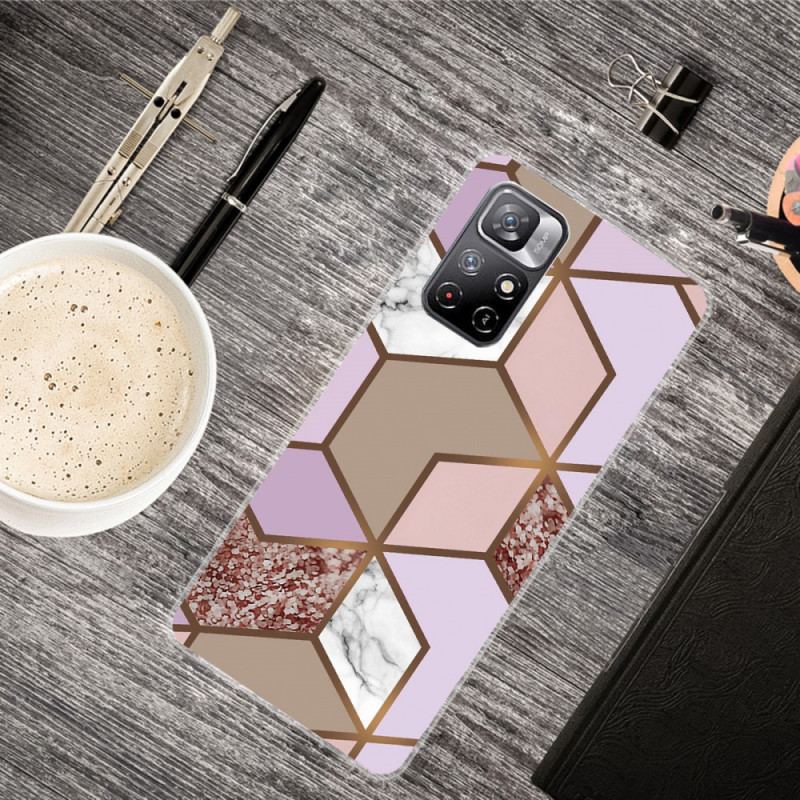 Capa Para Poco M4 Pro 5G Geometria De Mármore