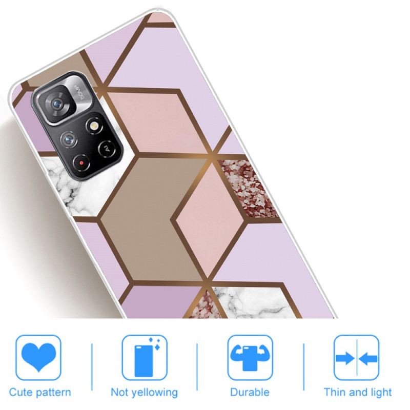 Capa Para Poco M4 Pro 5G Geometria De Mármore