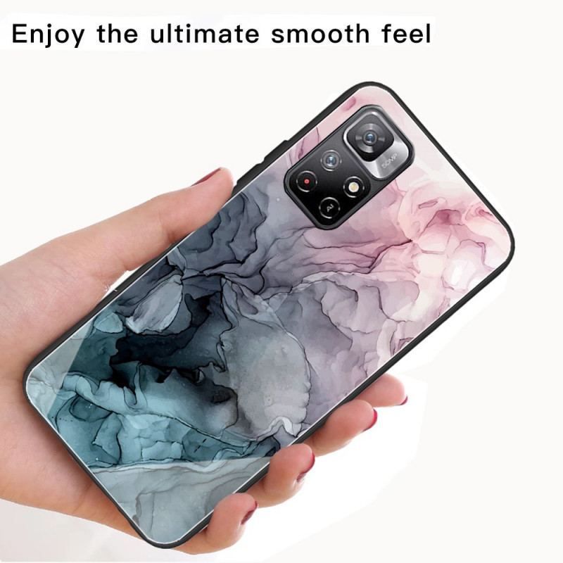 Capa Para Poco M4 Pro 5G Vidro Temperado De Mármore